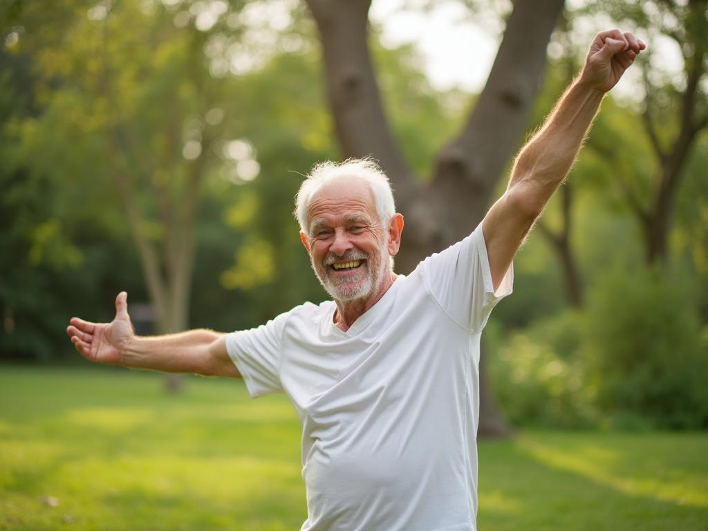 Happy person enjoying active lifestyle after successful arm and elbow treatment